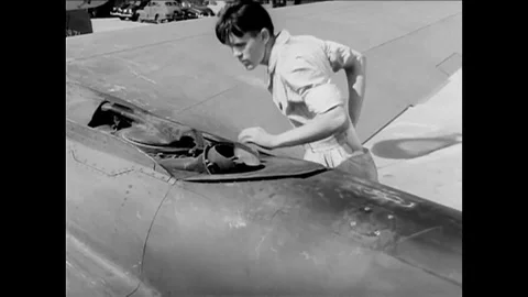 High altitude flying requires proper functioning of machines in 1942. Stock Footage 106021688