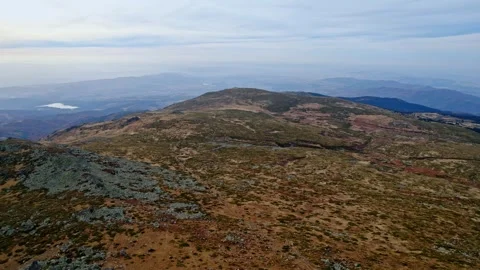High Altitude Mountain Top View Arial Next To Large City Sofia Bulgaria Eastern Video stock 300475325