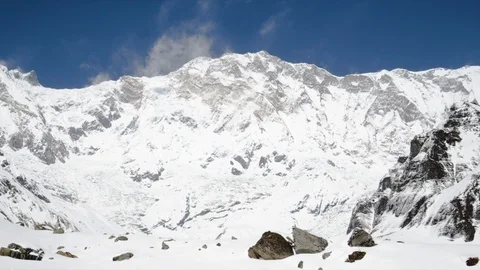 High altitude mountains and clear blue sky background in day time Stock Footage 121575655