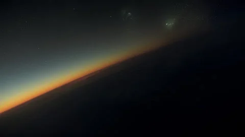 High Altitude Night Flight Stock Footage 217869251