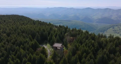 High Altitude Orbit Over Spruce Knob Forest Stockbeeldmateriaal 328388231