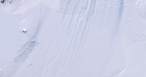 High-altitude overflight aerial of Pine Island glacier. Stock Footage 69739576