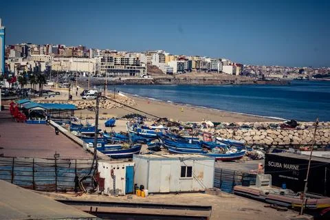 High-altitude panoramic view of restricted beaches patrolled by security fo.. Photos