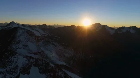 High Altitude Sunset in the Alps 스톡 동영상 123293701