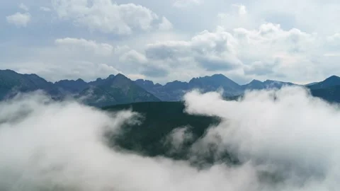 High-Altitude Tatra Mountains Timelapse: Clouds and Summer Fog Stock Footage 291715757