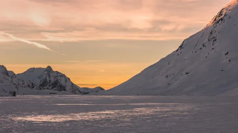 High altitude time lapse  from night to day sunrise over mountain peak uhd 4k Stock Footage