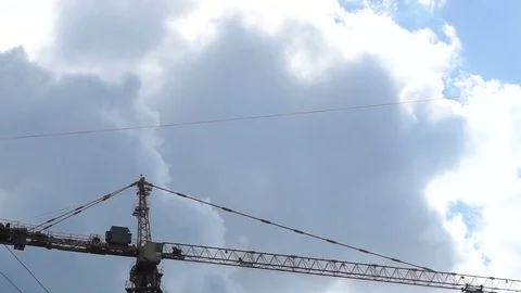 High-altitude tower crane Stock Footage 78121999