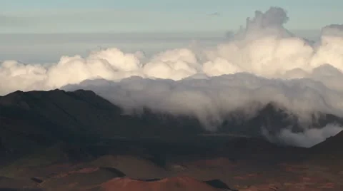 High Altitude Volcanic Crater Time Lapse Stock Footage