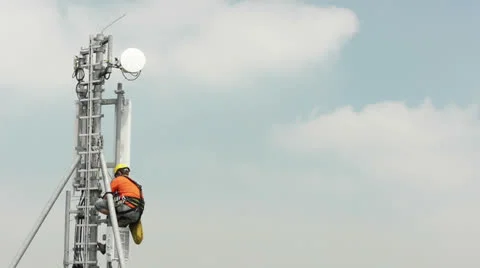 High altitude works Stock Footage 25257347