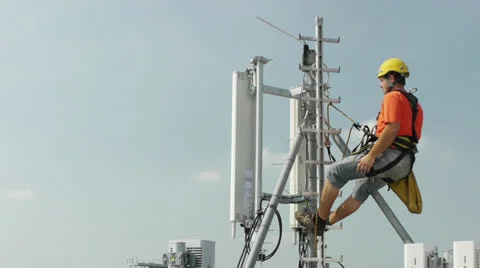 High altitude works Stock Footage 25490686