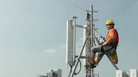 High altitude works Stock Footage 25491390