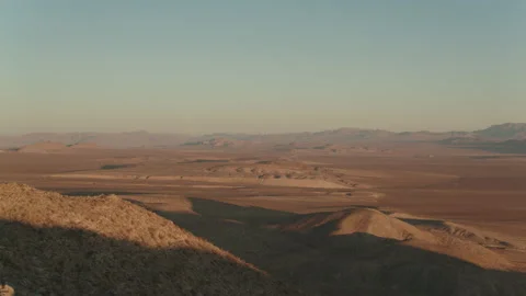 High angle Aerial drone of Johnson Valley California at sunrise. Stock Footage 171779600