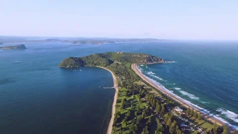 High angle aerial evening drone view of Palm Beach 库存影片 236001502