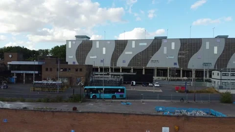 High Angle Aerial view of British Town Luton England Stock Footage 221154414