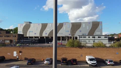 High Angle Aerial view of British Town Luton England Video stock 221159136