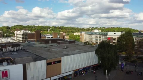 High Angle Aerial view of British Town Luton England Video stock 221159440