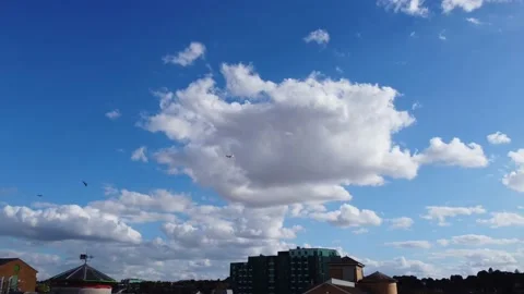 High Angle Aerial view of British Town Luton England Stock Footage 221159527