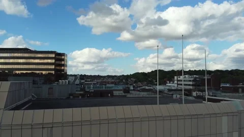 High Angle Aerial view of British Town Luton England Stock Footage 221159712