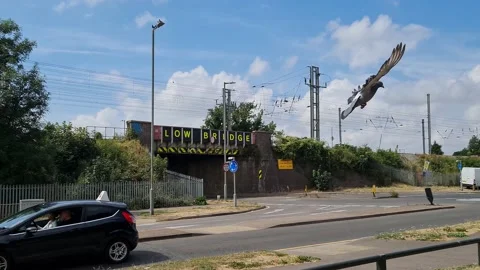 High Angle Aerial view of British Town Luton England Video stock 221193857