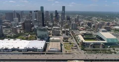 Aerial view on Minute Maid Park in Houston, USA - Buy, Sell or Upload Video  Content with Newsflare