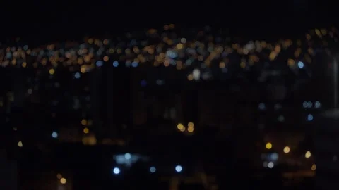 High Angle Aerial View of Vehicles on City Street at Night Video stock 310332916