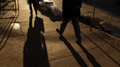 High angle b roll people walking Stock-Footage 40360064