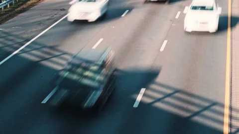 High Angle of Busy Traffic Timelapse Stock-Footage 231498624