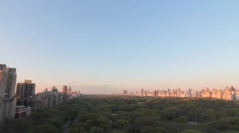 High Angle Central Park from 5th Avenue to Central Park West NYC Stock Footage 53886207