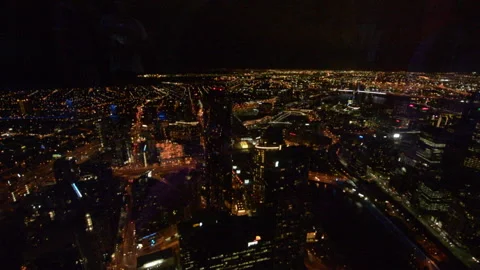 High angle city scape view from air pan right Stock Footage 172301355