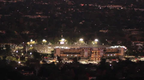 High angle clip of the historic 2015 Rose Bowl college football game Stock-Footage 45581317