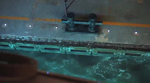 High angle close up of ship mooring Stock Footage 38800896