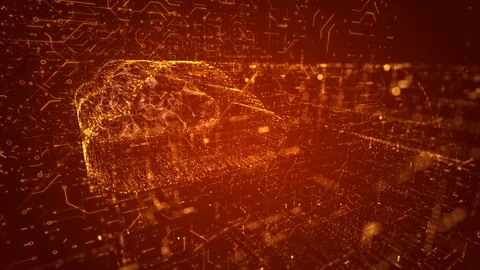 High angle cloud computing background animation Stock Footage 101340712