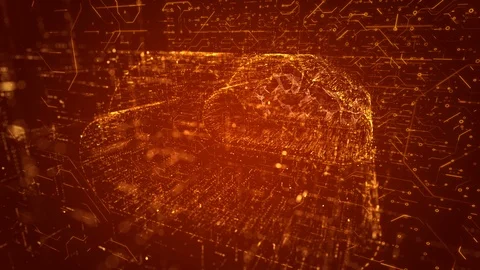 High angle cloud computing background animation Stock Footage 101340880