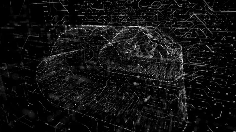 High angle cloud computing background animation Stock Footage 101341930
