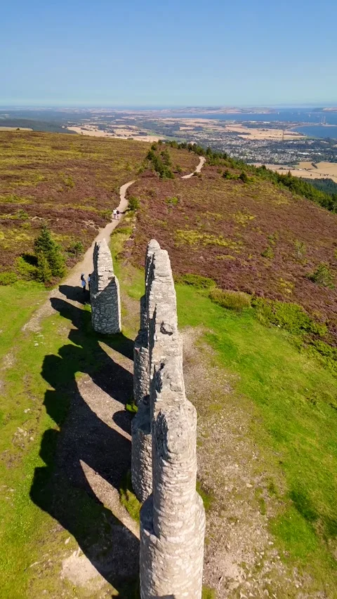 High Angle Drone Perspective of Fyrish Monument and the Surrounding Nova Forest, Stock Footage 330658920