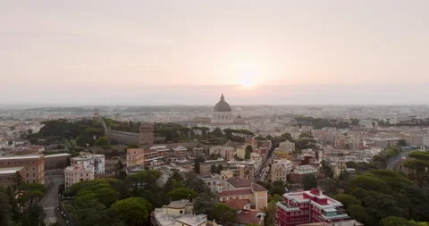 High-angle drone shot of Vatican City, Stock Footage 303307228