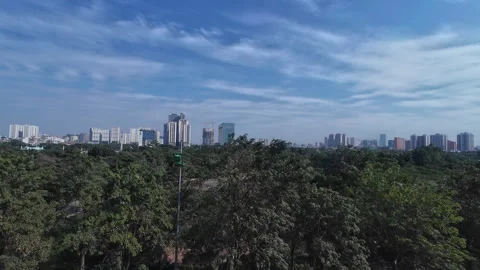 High angle drone style shot of Hanoi city 库存影片 295032400