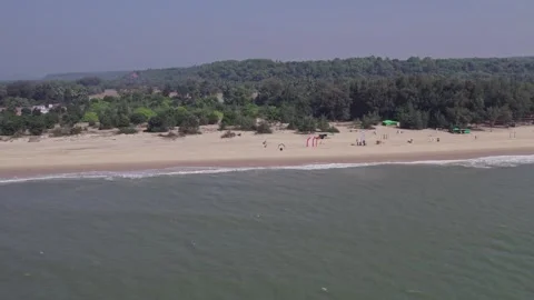 High angle drone view of beach showcasing scenic coastline and natural beau.. Stock-Footage 344354076