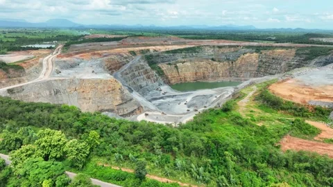 High angle drone view of a massive gold mine. Stock-Footage 342101994