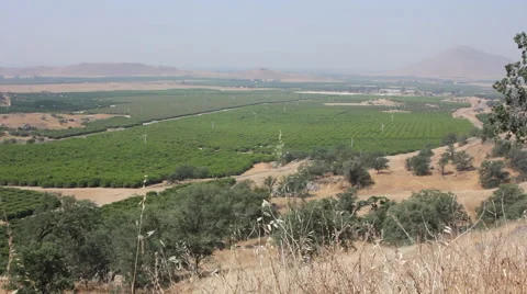 High Angle Farmland shot Stock Footage 52280664