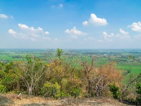 High angle field Stock Photos