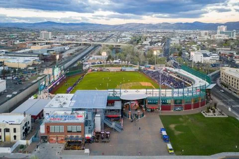 High Angle Of Greater Nevada Field Reno Stock Photos