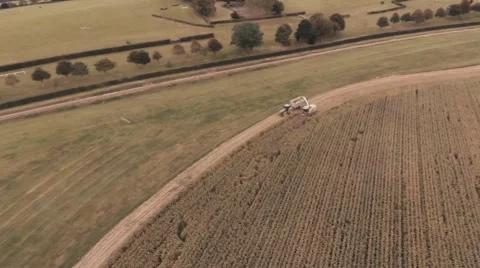 High Angle Harvest Stock Footage 44304654