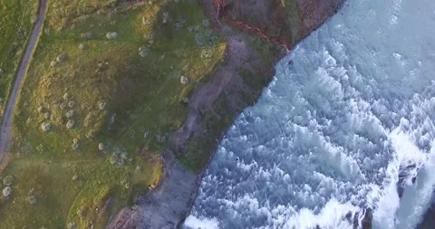 High angle of an Iceland river and nature around 스톡 동영상 157584073