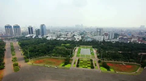 High angle jakarta city view Video stock 12350827