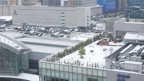 High angle landscape view of Kanazawa City center horizontal skyline view w.. 库存影片 328102139