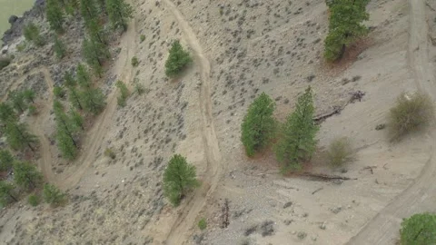 High Angle Mountain Road Drone Shot Stock Footage 146553700