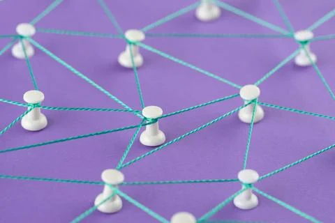 The high angle network concept with thread Stock Photos