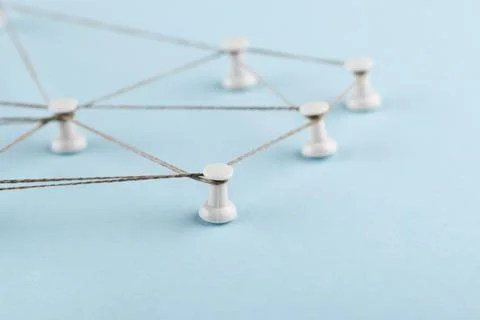 The high angle network concept with thread Stock Photos