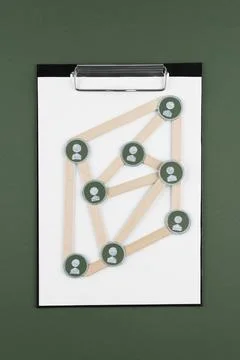 The high angle network concept with thread Stock Photos